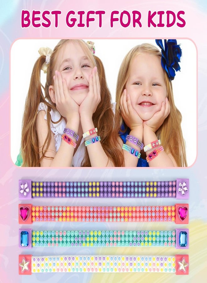 DOLIVE Diamond Bracelet Making Kit, 4 PCS DIY Multicolor Gems Friendship Bracelet with 2 Jewelry Making Pens, Art Carfts Toys for Kids 5 6 7 8 9 10 11 12+ - Image 3